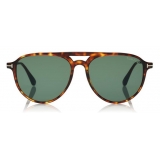 Tom Ford - Carlo Sunglasses - Pilot Acetate Sunglasses - Red Havana - FT0587 - Sunglasses - Tom Ford Eyewear