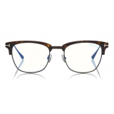 Tom Ford - Blue Block Optical Glasses - Square Optical Glasses - Dark Havana - FT5590-F-B - Optical Glasses - Tom Ford Eyewear