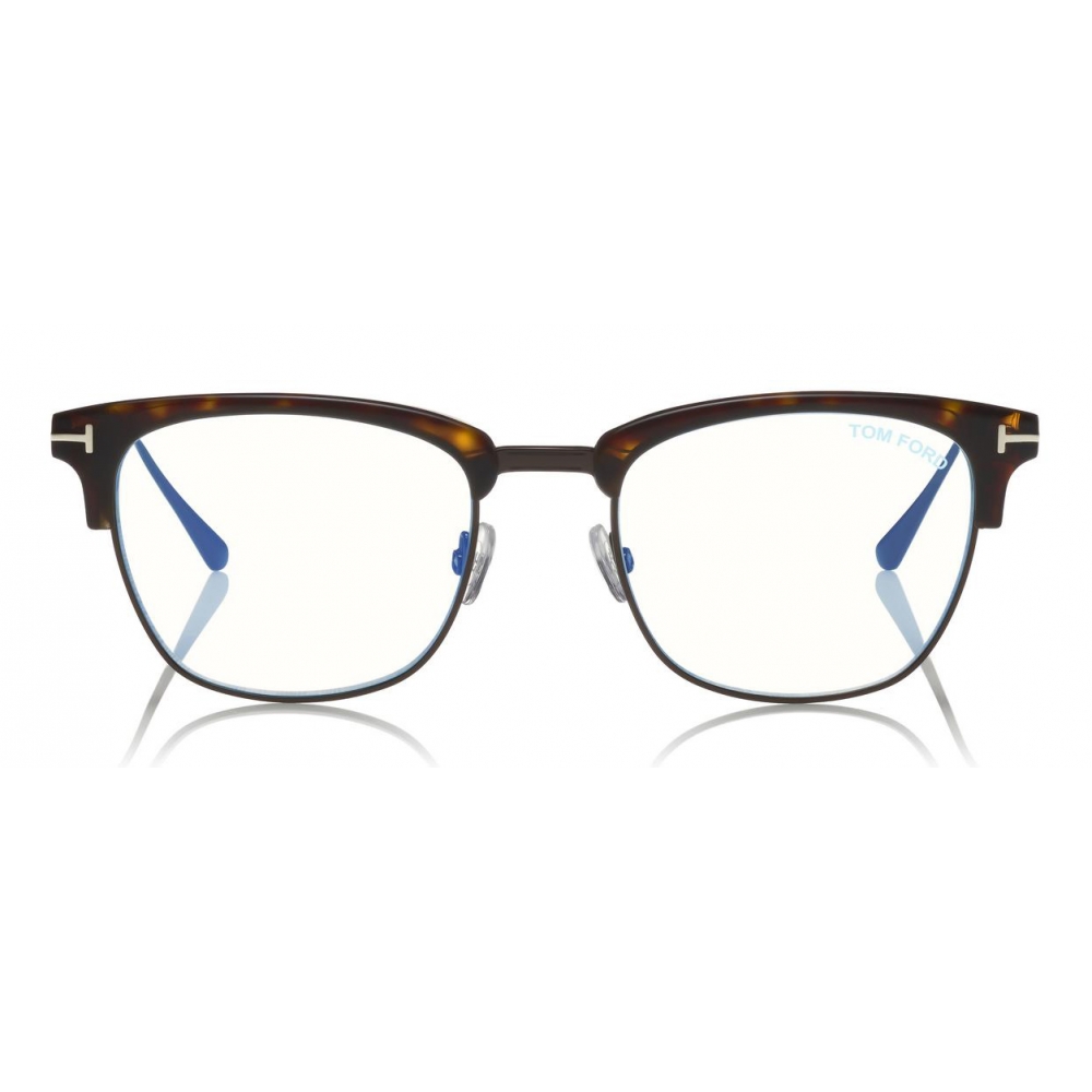 Tom Ford - Blue Block Optical Glasses - Square Optical Glasses - Dark Havana  - FT5590-F-B - Optical Glasses - Tom Ford Eyewear - Avvenice