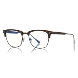 Tom Ford - Blue Block Optical Glasses - Occhiali Quadrati - Avana Scuro - FT5590-F-B - Occhiali da Vista - Tom Ford Eyewear