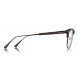 Tom Ford - Blue Block Optical Glasses - Occhiali Quadrati - Avana Scuro - FT5590-F-B - Occhiali da Vista - Tom Ford Eyewear