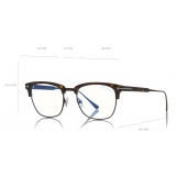 Tom Ford - Blue Block Optical Glasses - Square Optical Glasses - Dark Havana - FT5590-F-B - Optical Glasses - Tom Ford Eyewear