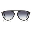 Tom Ford - Burton Sunglasses - Occhiali da Sole Quadrato in Acetato - Nero - FT0697 - Occhiali da Sole - Tom Ford Eyewear