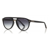 Tom Ford - Carlo Sunglasses - Occhiali da Sole Pilota in Acetato - Avana Rossa - FT0587 - Occhiali da Sole - Tom Ford Eyewear