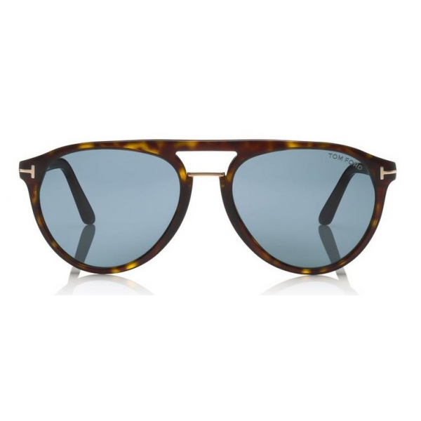 Tom Ford - Burton Sunglasses - Soft Squared Acetate Sunglasses - Havana - FT0697 - Sunglasses - Tom Ford Eyewear