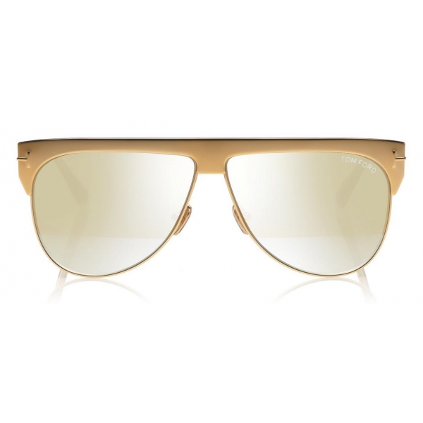 fordøjelse Gør det ikke Slør Tom Ford - Winter Gold Plated Sunglasses - Pilot Style Sunglasses - Gold -  FT0707 - Sunglasses - Tom Ford Eyewear - Avvenice