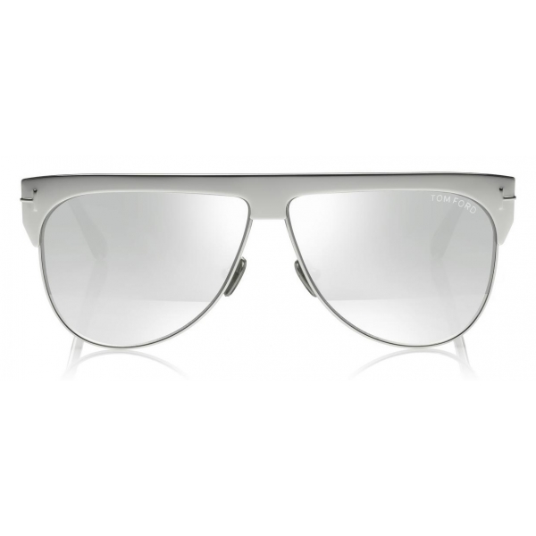 Tom Ford - Winter Gold Plated Sunglasses - Occhiali da Sole Pilota - Oro Bianco - FT0707 - Occhiali da Sole - Tom Ford Eyewear