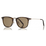 Tom Ford - Beau Sunglasses - Occhiali da Sole Quadrati in Acetato - Avana Scuro - FT0672 - Occhiali da Sole - Tom Ford Eyewear