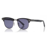 Tom Ford - Laurent Sunglasses - Occhiali da Sole Quadrati - Nero Blu - FT0623 - Occhiali da Sole - Tom Ford Eyewear