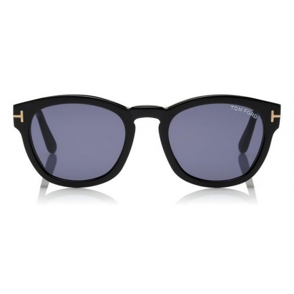 Tom Ford - Bryan Sunglasses - Round Acetate Sunglasses - Black - FT0590 - Sunglasses - Tom Ford Eyewear