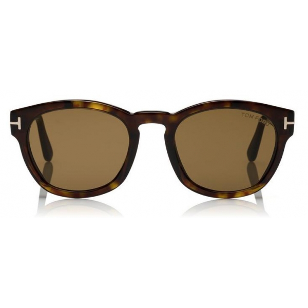 Tom Ford - Bryan Sunglasses - Occhiali da Sole Rotondi in Acetato - Havana - FT0590 - Occhiali da Sole - Tom Ford Eyewear