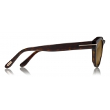 Tom Ford - Bryan Sunglasses - Occhiali da Sole Rotondi in Acetato - Havana - FT0590 - Occhiali da Sole - Tom Ford Eyewear