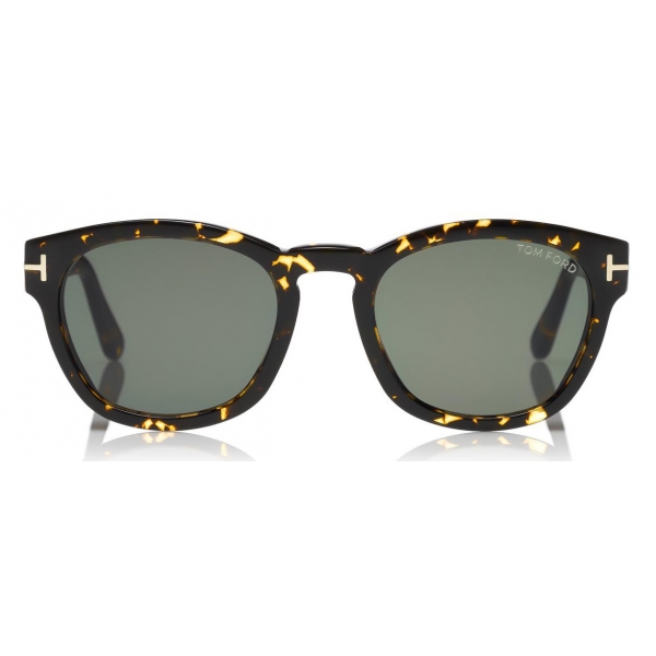 Tom Ford - Bryan Sunglasses - Round Acetate Sunglasses - Havana Green - FT0590 - Sunglasses - Tom Ford Eyewear