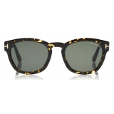 Tom Ford - Bryan Sunglasses - Occhiali da Sole Rotondi in Acetato - Havana Verde - FT0590 - Occhiali da Sole - Tom Ford Eyewear