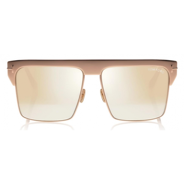 Tom Ford - West Gold Plated Sunglasses - Square Gold Plated Sunglasses - Rose Gold - FT0706 - Sunglasses - Tom Ford Eyewear