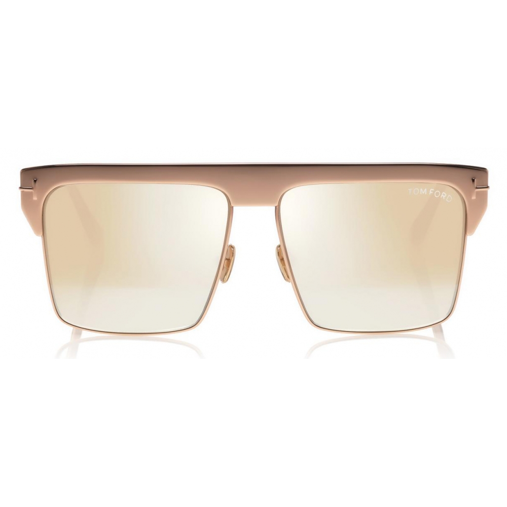 Tom Ford - West Gold Plated Sunglasses - Square Gold Plated Sunglasses -  Rose Gold - FT0706 - Sunglasses - Tom Ford Eyewear - Avvenice