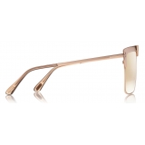 Tom Ford - West Gold Plated Sunglasses - Square Gold Plated Sunglasses - Rose Gold - FT0706 - Sunglasses - Tom Ford Eyewear