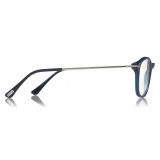 Tom Ford - Blue Block Optical Glasses - Occhiali da Vista Rotondi - Blu - FT5553-B - Occhiali da Vista - Tom Ford Eyewear