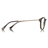 Tom Ford - Blue Block Optical Glasses - Occhiali Rotondi - Avana Scuro - FT5553-B - Occhiali da Vista - Tom Ford Eyewear