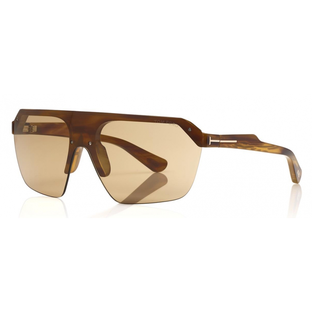 Tom Ford - Razor Sunglasses - Mask Shape Sunglasses - Olive - FT0797 ...