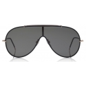 Tom Ford - Mack Sunglasses - Occhiali da Sole Pilot in Metallo - Nero - FT0671 - Occhiali da Sole - Tom Ford Eyewear