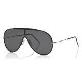 Tom Ford - Mack Sunglasses - Occhiali da Sole Pilot in Metallo - Nero - FT0671 - Occhiali da Sole - Tom Ford Eyewear