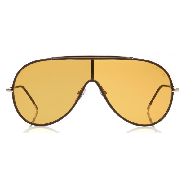 Tom Ford - Mack Sunglasses - Occhiali da Sole Pilot in Metallo - Marroni - FT0671 - Occhiali da Sole - Tom Ford Eyewear