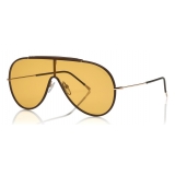 Tom Ford - Mack Sunglasses - Occhiali da Sole Pilot in Metallo - Marroni - FT0671 - Occhiali da Sole - Tom Ford Eyewear