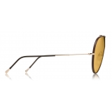 Tom Ford - Mack Sunglasses - Occhiali da Sole Pilot in Metallo - Marroni - FT0671 - Occhiali da Sole - Tom Ford Eyewear