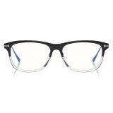 Tom Ford - Blue Block Optical Glasses - Occhiali Quadrati - Nero Cristallo - FT5589-B - Occhiali da Vista - Tom Ford Eyewear