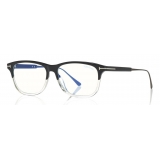 Tom Ford - Blue Block Optical Glasses - Occhiali Quadrati - Nero Cristallo - FT5589-B - Occhiali da Vista - Tom Ford Eyewear