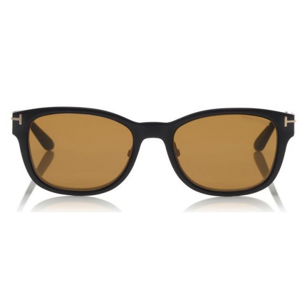 Tom Ford - Magnetic Clip Sunglasses - Occhiali Quadrati in Metallo - Oro Havana - FT5474 - Occhiali da Sole - Tom Ford Eyewear