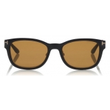 Tom Ford - Magnetic Clip Sunglasses - Square Metal Sunglasses - Gold Havana - FT5474 - Sunglasses - Tom Ford Eyewear