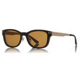 Tom Ford - Magnetic Clip Sunglasses - Square Metal Sunglasses - Gold Havana - FT5474 - Sunglasses - Tom Ford Eyewear