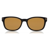 Tom Ford - Magnetic Clip Sunglasses - Occhiali Quadrati in Metallo - Oro Havana - FT5474 - Occhiali da Sole - Tom Ford Eyewear