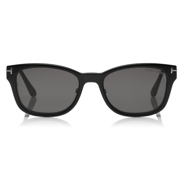 Tom Ford - Magnetic Clip Sunglasses - Occhiali Quadrati in Metallo - Grigio - FT5474 - Occhiali da Sole - Tom Ford Eyewear