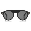 Tom Ford - Christopher Sunglasses - Round Acetate Sunglasses - Black - FT0633 - Sunglasses - Tom Ford Eyewear