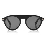 Tom Ford - Christopher Sunglasses - Round Acetate Sunglasses - Black - FT0633 - Sunglasses - Tom Ford Eyewear