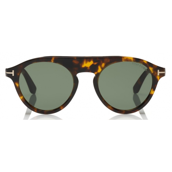 Tom Ford - Christopher Sunglasses - Round Acetate Sunglasses - Dark Havana - FT0633 - Sunglasses - Tom Ford Eyewear