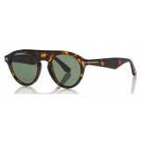 Tom Ford - Christopher Sunglasses - Occhiali da Sole Rotondi - Avana Scuro - FT0633 - Occhiali da Sole - Tom Ford Eyewear