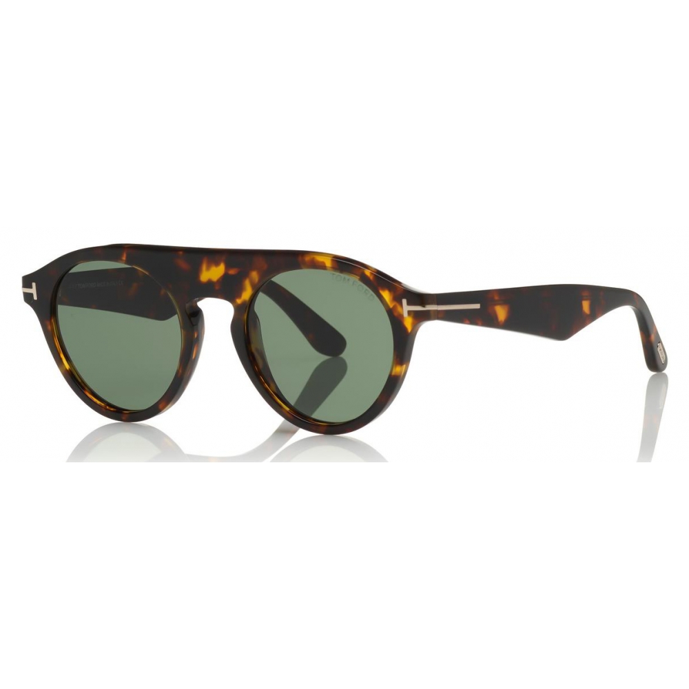 Tom Ford - Christopher Sunglasses Round Acetate Sunglasses - Dark Havana - FT0633 - Sunglasses - Tom Ford Eyewear Avvenice
