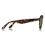 Tom Ford - Christopher Sunglasses - Occhiali da Sole Rotondi - Avana Scuro - FT0633 - Occhiali da Sole - Tom Ford Eyewear