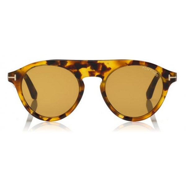 Ford - Christopher Sunglasses - Round Acetate - Olive - FT0633 - Sunglasses - Tom Ford - Avvenice