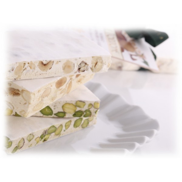 Vincente Delicacies - Soft Nougat Bar with Sicilian Hazelnuts - Opal Ribbon Flow-Pack - 400 g