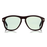 Tom Ford - Tom N.7 Sunglasses - Occhiali in Vero Corno di Bufalo - Corno Nero - FT5440-P - Occhiali da Sole - Tom Ford Eyewear