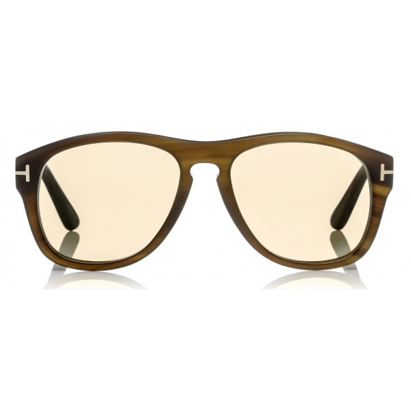 Tom Ford - Tom N.7 Sunglasses - Real Buffalo Horn Frame Sunglasses - Green Horn - FT5440-P - Sunglasses - Tom Ford Eyewear