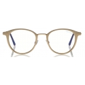 Tom Ford - Blue Block Optical Glasses - Round Metal Optical Glasses - Rose Gold - FT5528-B - Optical Glasses - Tom Ford Eyewear