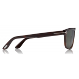 Tom Ford - Cecilio Sunglasses - Occhiali da Sole Quadrati - Avana Scuro - FT0628 - Occhiali da Sole - Tom Ford Eyewear