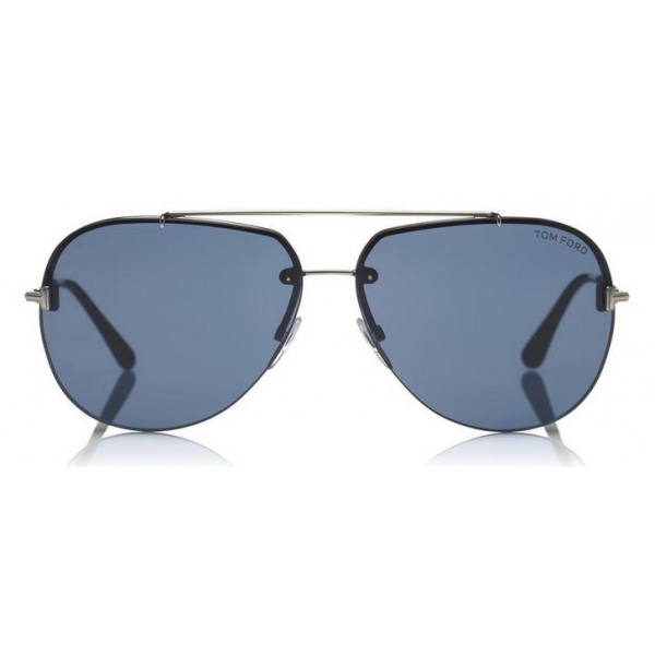 Tom Ford - Brad Sunglasses - Occhiali da Sole Pilot in Metallo - Blu - FT0584 - Occhiali da Sole - Tom Ford Eyewear