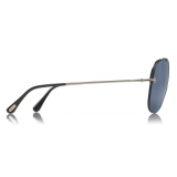 Tom Ford - Brad Sunglasses - Occhiali da Sole Pilot in Metallo - Blu - FT0584 - Occhiali da Sole - Tom Ford Eyewear